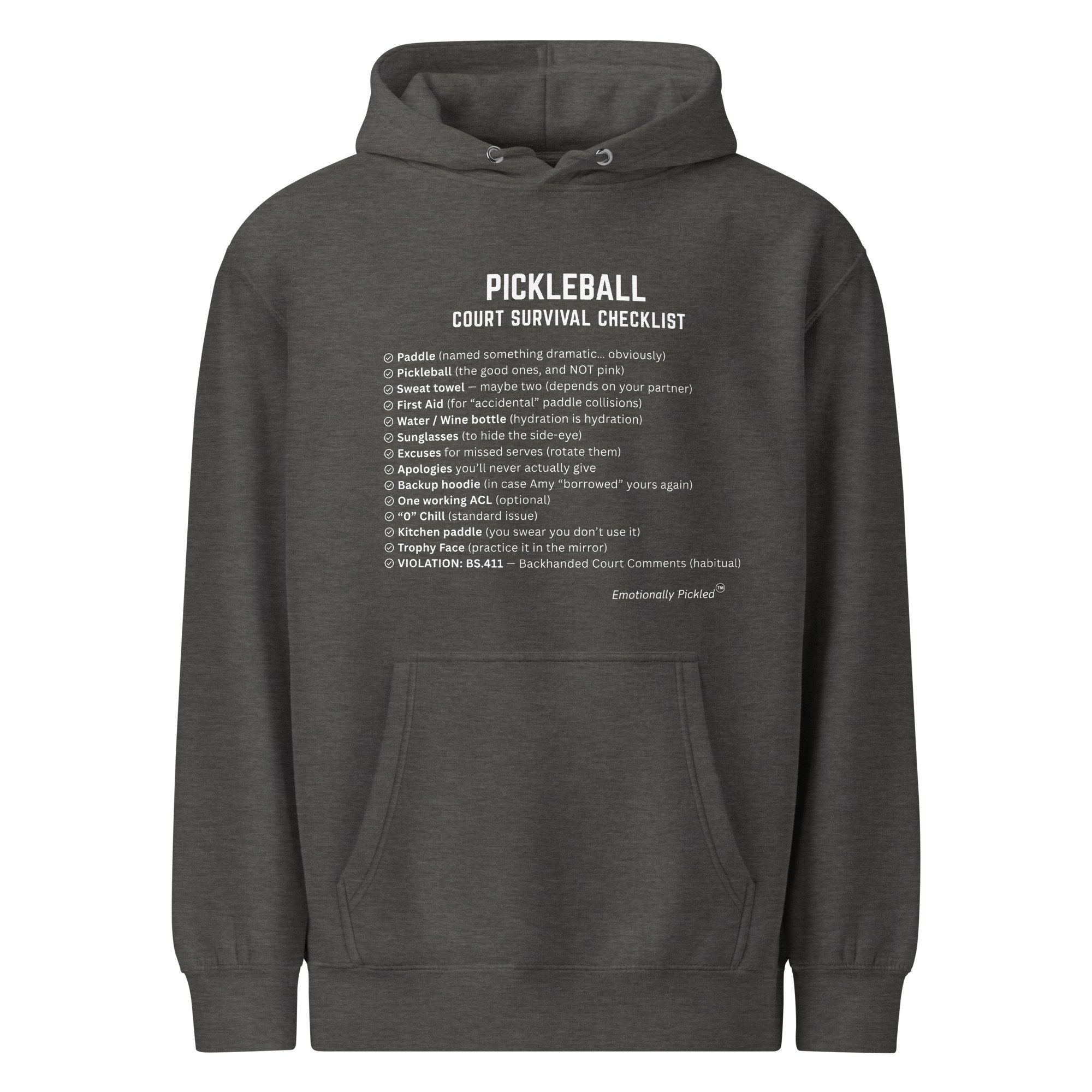 Pickleball Fun Court Checklist Hoodie - Image 9