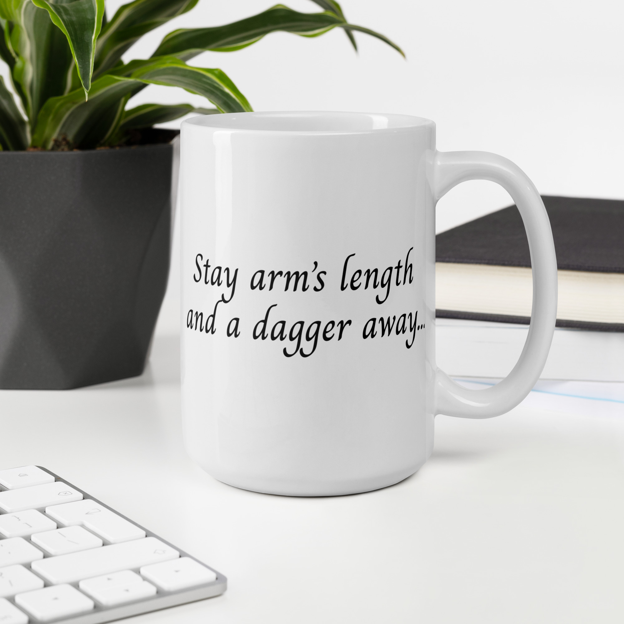 Emotionally Stabby™ 2 sided Elegant White glossy mug - Image 2